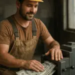 A man increasing his cash flow for his construction business