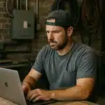 owner working on accounting for trade businesses